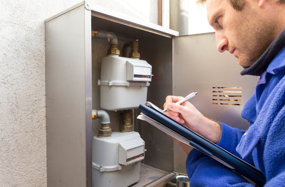 inspección de gas en un local comercial
